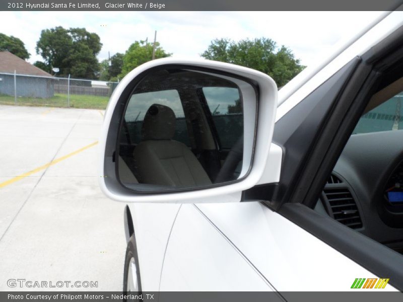 Glacier White / Beige 2012 Hyundai Santa Fe Limited