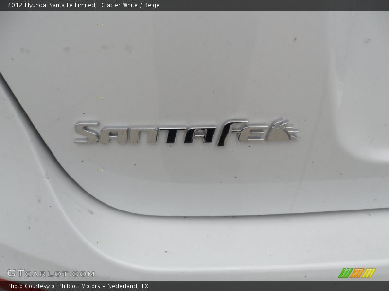 Glacier White / Beige 2012 Hyundai Santa Fe Limited