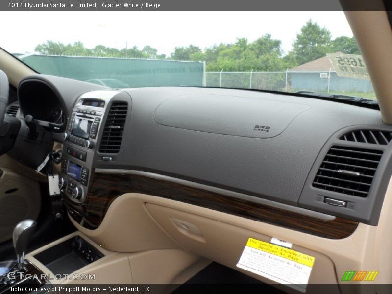 Glacier White / Beige 2012 Hyundai Santa Fe Limited