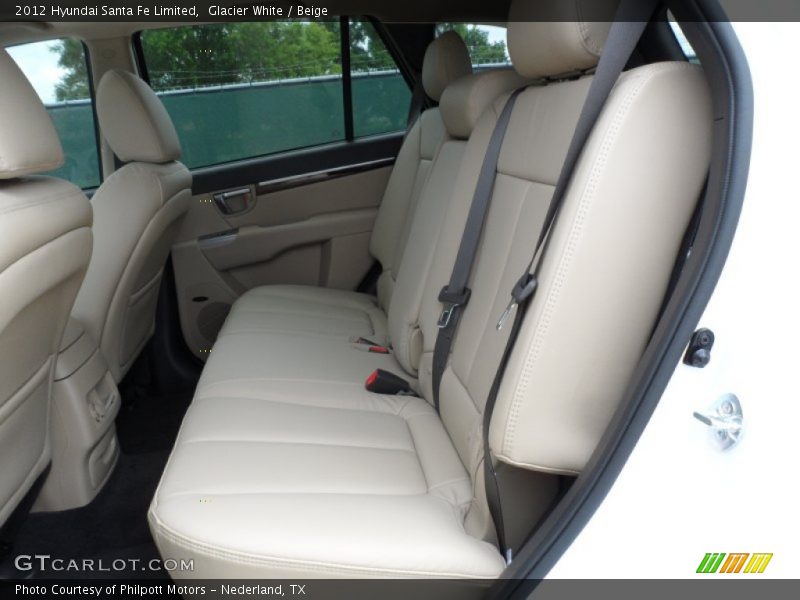 Glacier White / Beige 2012 Hyundai Santa Fe Limited