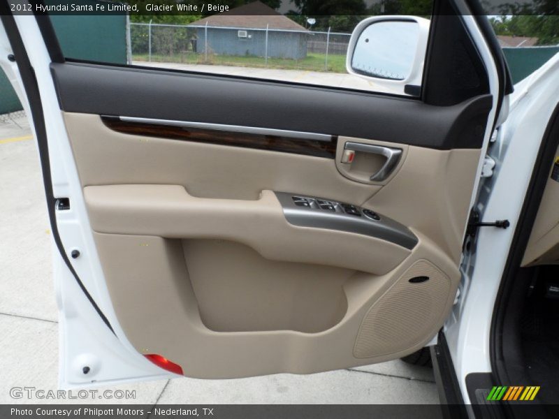 Glacier White / Beige 2012 Hyundai Santa Fe Limited