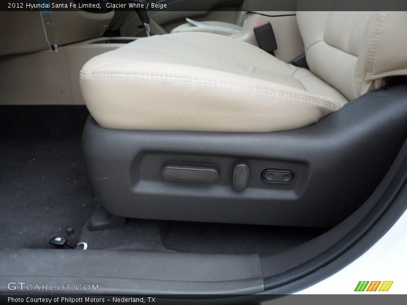 Glacier White / Beige 2012 Hyundai Santa Fe Limited