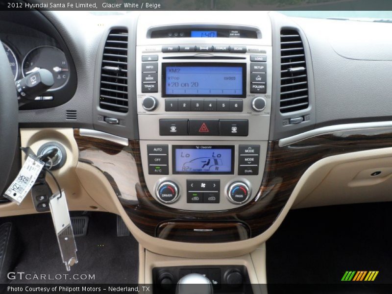 Glacier White / Beige 2012 Hyundai Santa Fe Limited