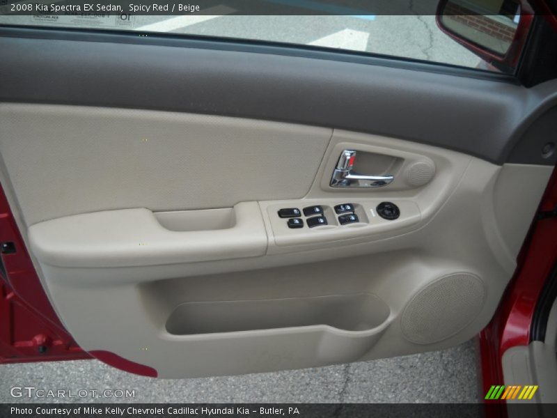 Spicy Red / Beige 2008 Kia Spectra EX Sedan