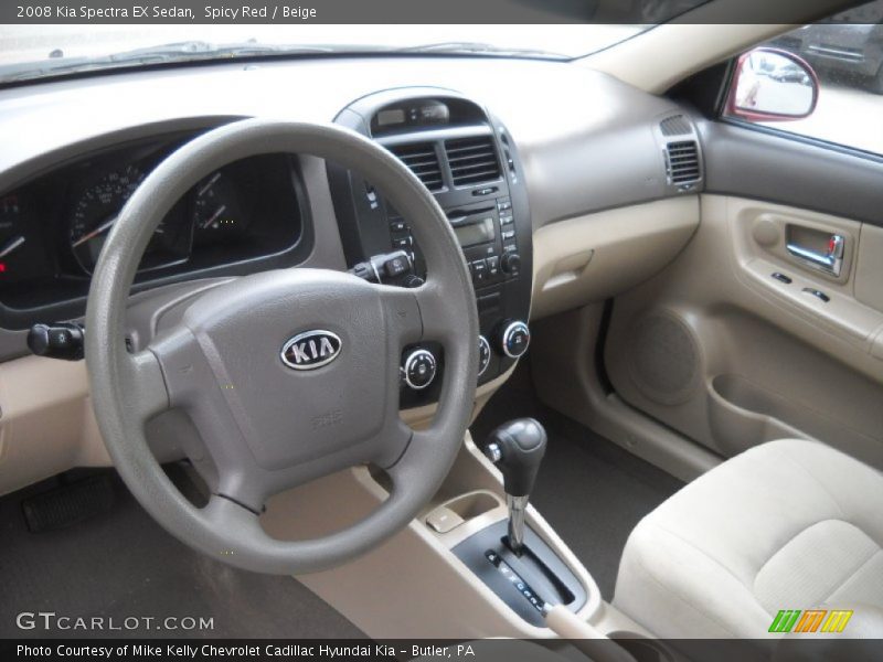 Spicy Red / Beige 2008 Kia Spectra EX Sedan