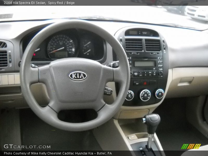 Spicy Red / Beige 2008 Kia Spectra EX Sedan