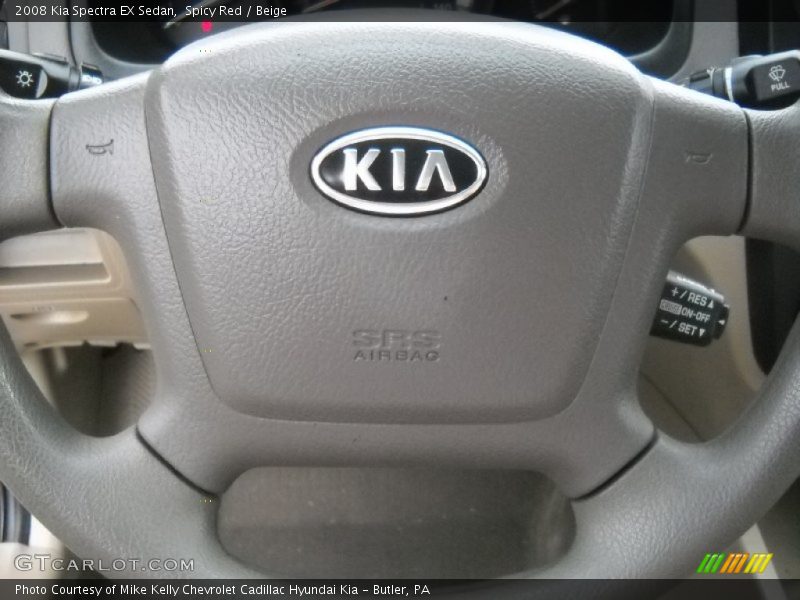 Spicy Red / Beige 2008 Kia Spectra EX Sedan