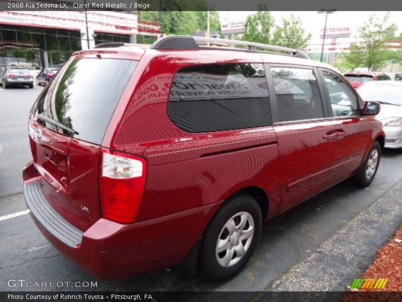 Claret Red Metallic / Beige 2008 Kia Sedona LX