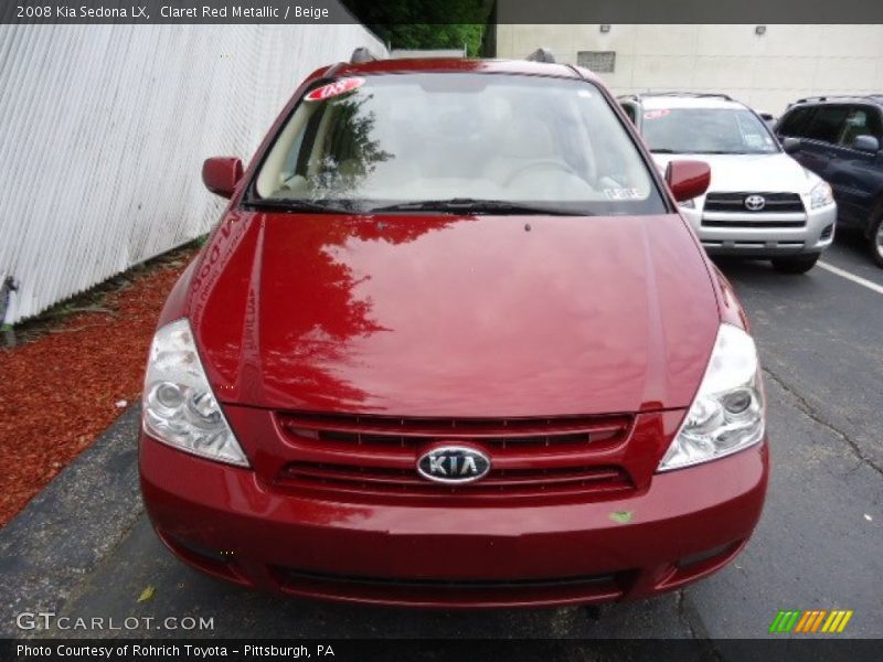 Claret Red Metallic / Beige 2008 Kia Sedona LX