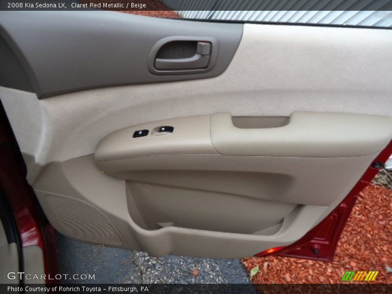 Claret Red Metallic / Beige 2008 Kia Sedona LX