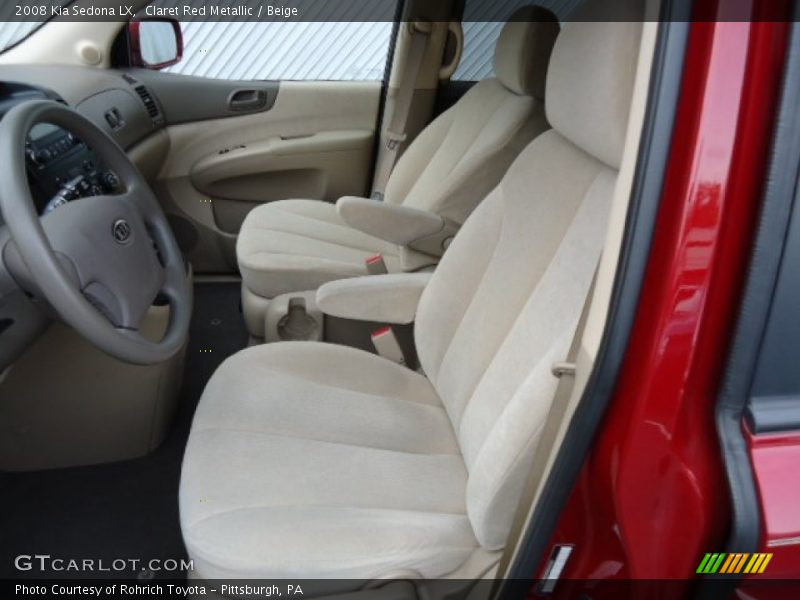 Claret Red Metallic / Beige 2008 Kia Sedona LX