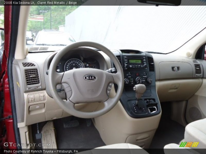 Claret Red Metallic / Beige 2008 Kia Sedona LX