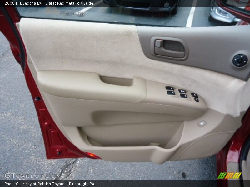 Claret Red Metallic / Beige 2008 Kia Sedona LX