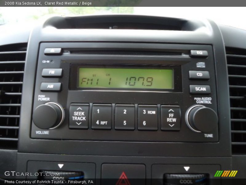 Claret Red Metallic / Beige 2008 Kia Sedona LX