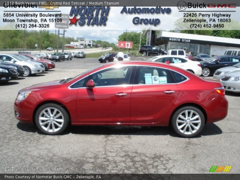 Crystal Red Tintcoat / Medium Titanium 2012 Buick Verano FWD