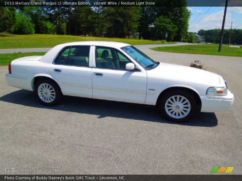 Vibrant White / Medium Light Stone 2010 Mercury Grand Marquis LS Ultimate Edition