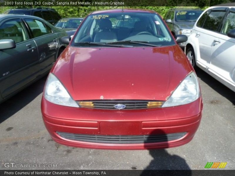 Sangria Red Metallic / Medium Graphite 2003 Ford Focus ZX3 Coupe