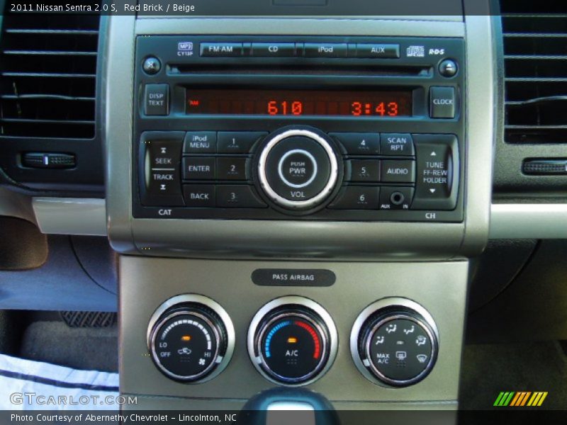 Red Brick / Beige 2011 Nissan Sentra 2.0 S