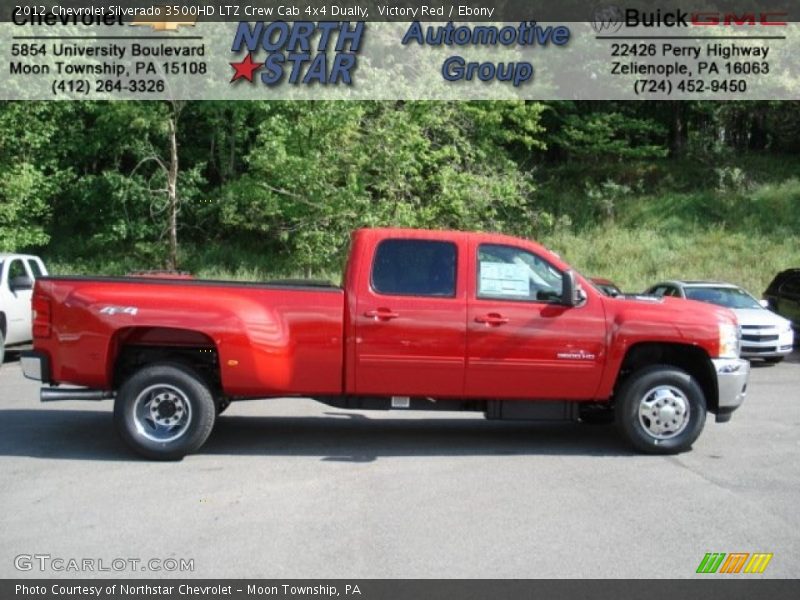 Victory Red / Ebony 2012 Chevrolet Silverado 3500HD LTZ Crew Cab 4x4 Dually