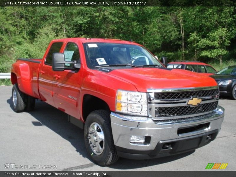 Victory Red / Ebony 2012 Chevrolet Silverado 3500HD LTZ Crew Cab 4x4 Dually