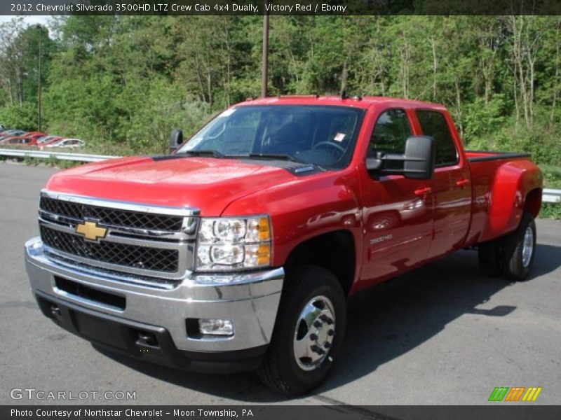 Victory Red / Ebony 2012 Chevrolet Silverado 3500HD LTZ Crew Cab 4x4 Dually
