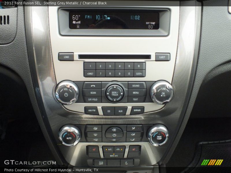 Sterling Grey Metallic / Charcoal Black 2012 Ford Fusion SEL