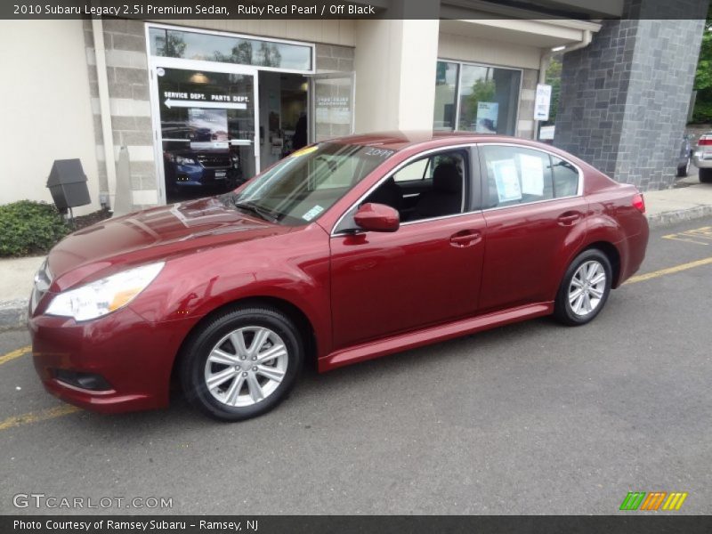 Ruby Red Pearl / Off Black 2010 Subaru Legacy 2.5i Premium Sedan
