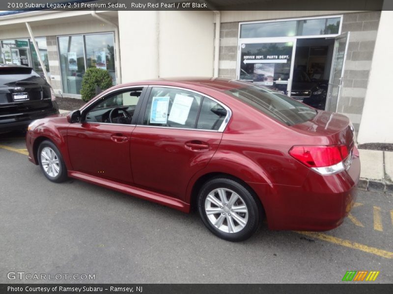 Ruby Red Pearl / Off Black 2010 Subaru Legacy 2.5i Premium Sedan