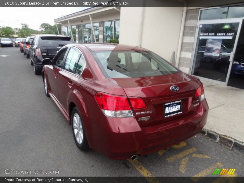 Ruby Red Pearl / Off Black 2010 Subaru Legacy 2.5i Premium Sedan