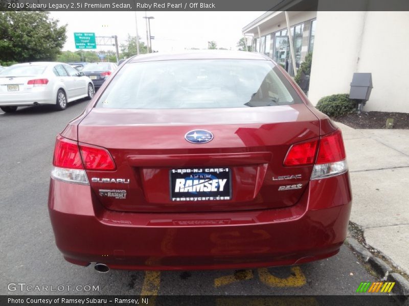 Ruby Red Pearl / Off Black 2010 Subaru Legacy 2.5i Premium Sedan