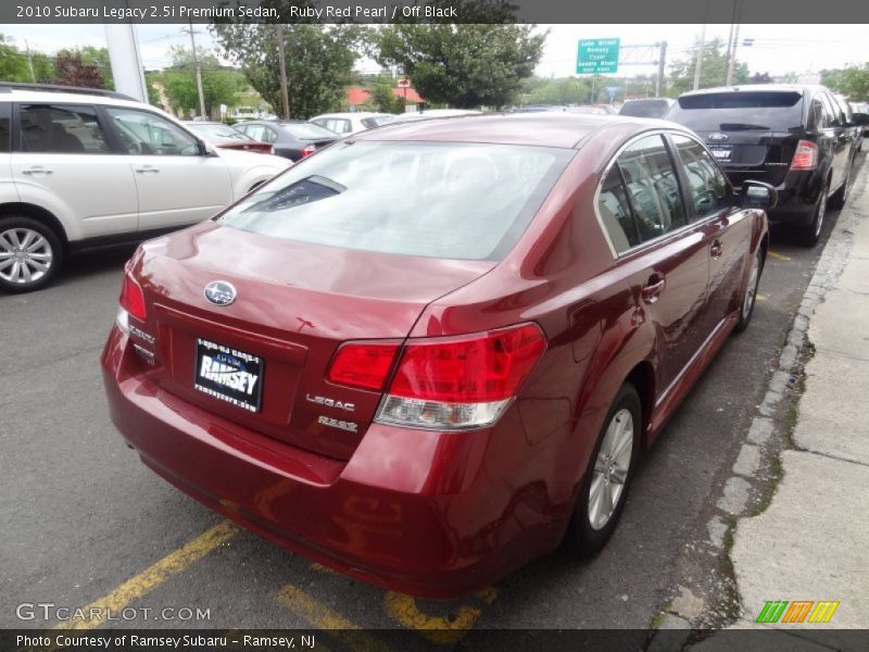 Ruby Red Pearl / Off Black 2010 Subaru Legacy 2.5i Premium Sedan