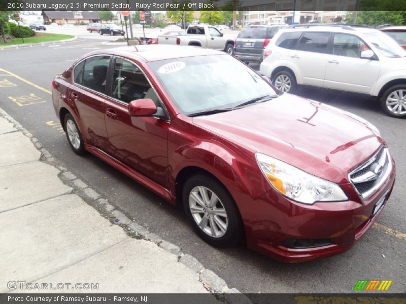 Ruby Red Pearl / Off Black 2010 Subaru Legacy 2.5i Premium Sedan