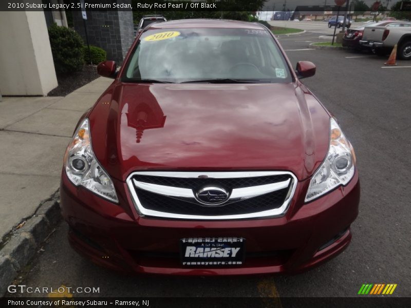 Ruby Red Pearl / Off Black 2010 Subaru Legacy 2.5i Premium Sedan
