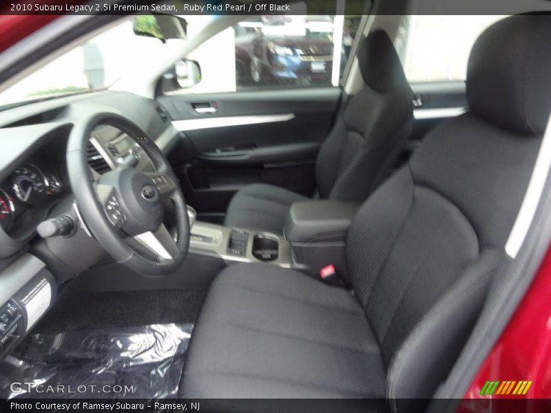  2010 Legacy 2.5i Premium Sedan Off Black Interior