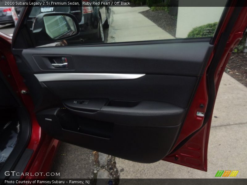 Ruby Red Pearl / Off Black 2010 Subaru Legacy 2.5i Premium Sedan