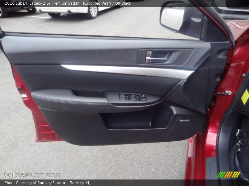 Ruby Red Pearl / Off Black 2010 Subaru Legacy 2.5i Premium Sedan