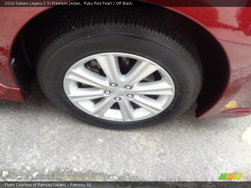 Ruby Red Pearl / Off Black 2010 Subaru Legacy 2.5i Premium Sedan