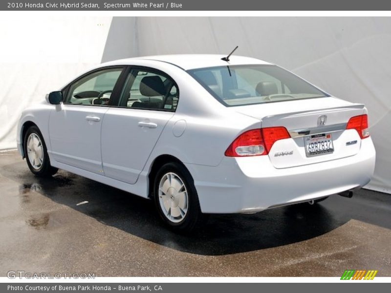 Spectrum White Pearl / Blue 2010 Honda Civic Hybrid Sedan
