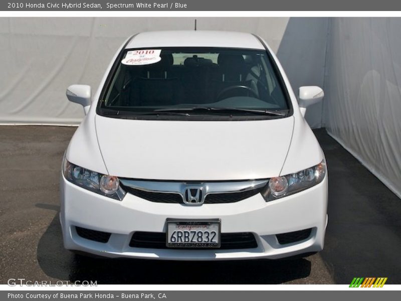 Spectrum White Pearl / Blue 2010 Honda Civic Hybrid Sedan