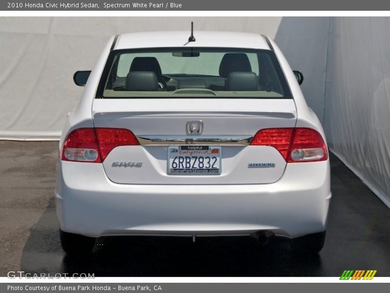 Spectrum White Pearl / Blue 2010 Honda Civic Hybrid Sedan