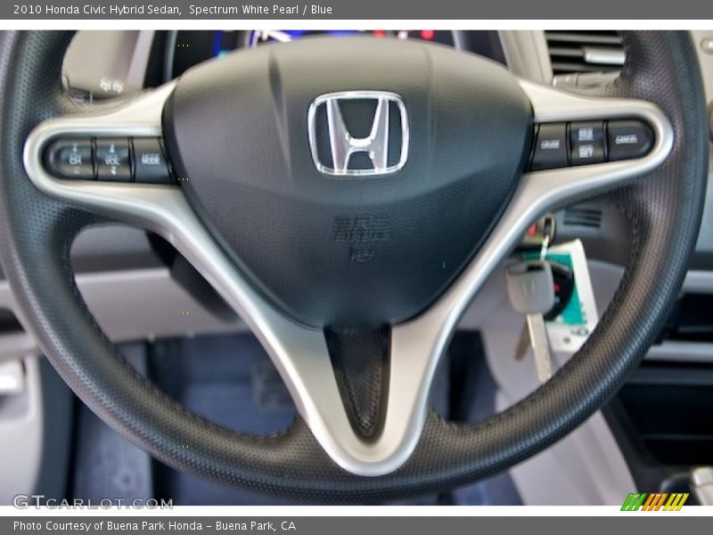 Spectrum White Pearl / Blue 2010 Honda Civic Hybrid Sedan