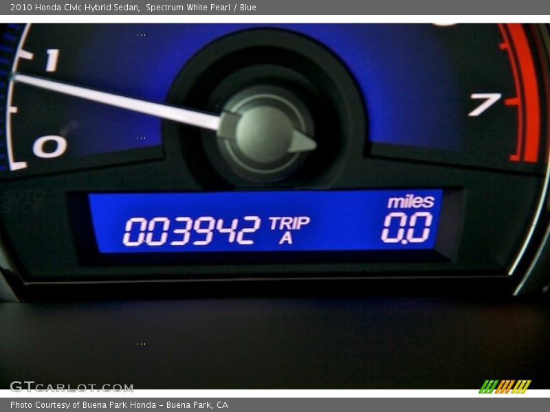 Spectrum White Pearl / Blue 2010 Honda Civic Hybrid Sedan