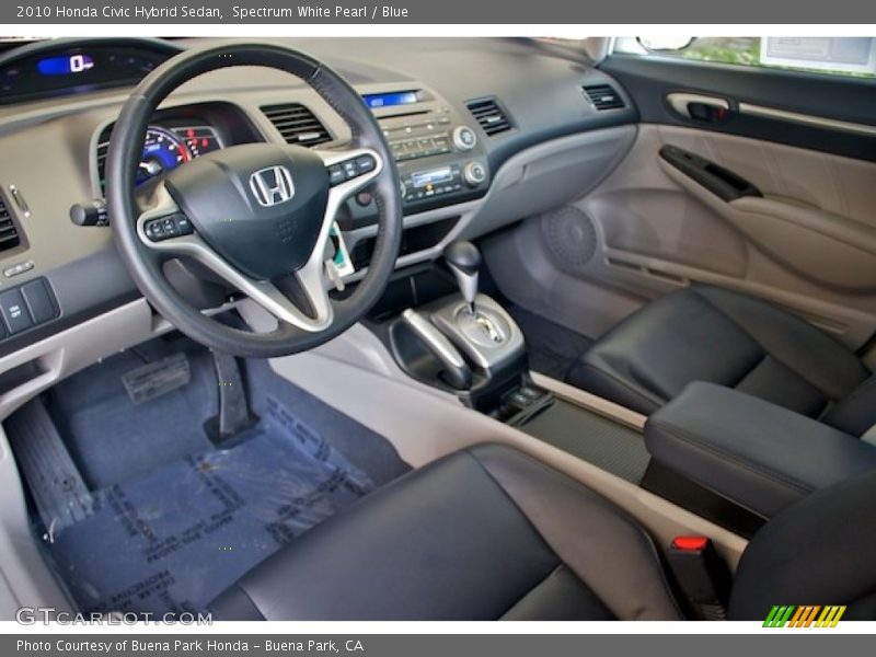  2010 Civic Hybrid Sedan Blue Interior