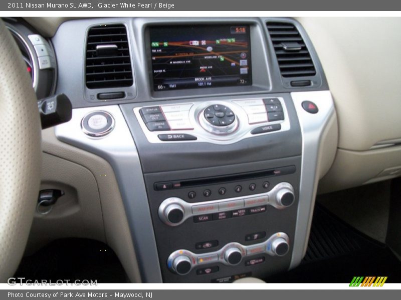 Glacier White Pearl / Beige 2011 Nissan Murano SL AWD