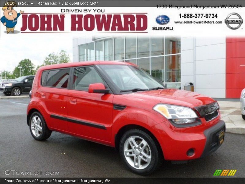 Molten Red / Black Soul Logo Cloth 2010 Kia Soul +