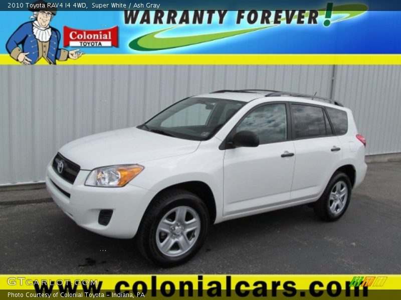 Super White / Ash Gray 2010 Toyota RAV4 I4 4WD