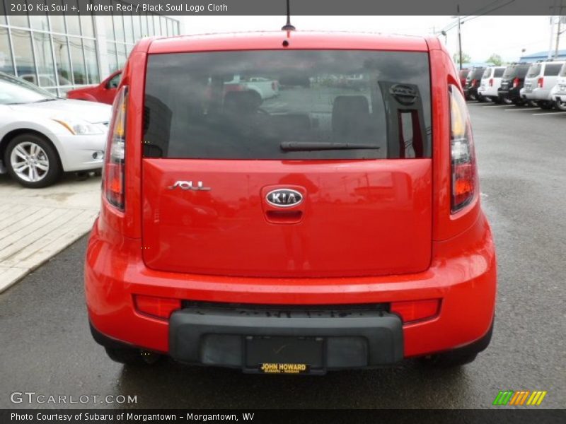 Molten Red / Black Soul Logo Cloth 2010 Kia Soul +