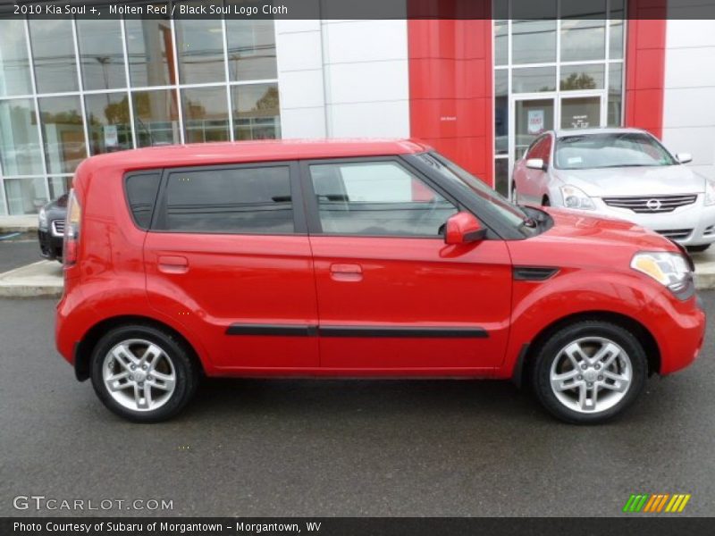 Molten Red / Black Soul Logo Cloth 2010 Kia Soul +