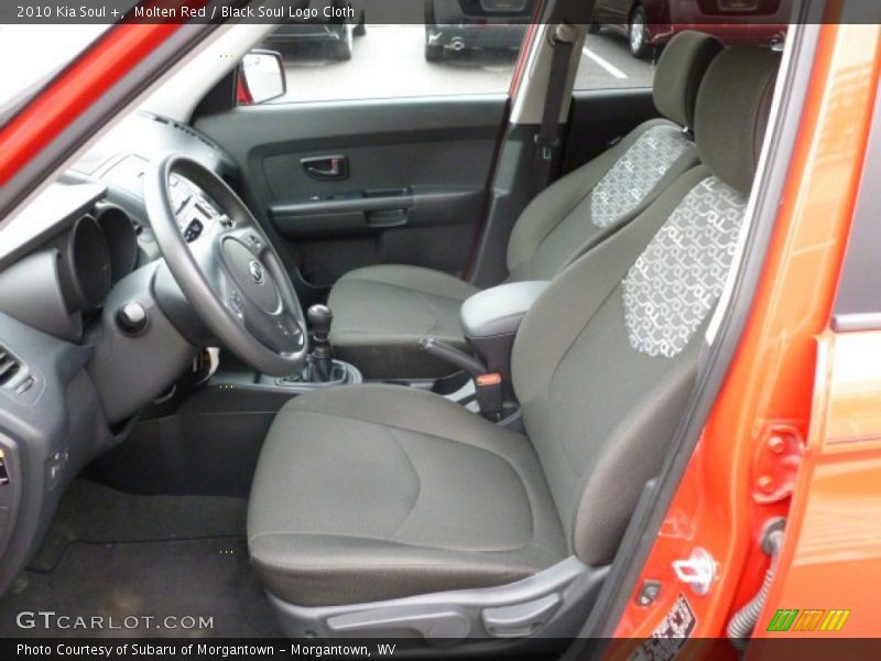 Molten Red / Black Soul Logo Cloth 2010 Kia Soul +