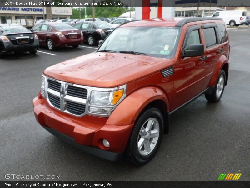 Sunburst Orange Pearl / Dark Khaki 2007 Dodge Nitro SXT 4x4